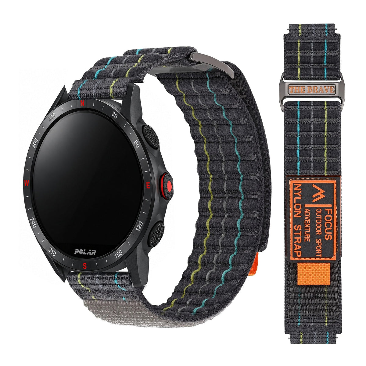 Polar Vantage, Grit X & Ignite Striped Nylon Sport Loop Band