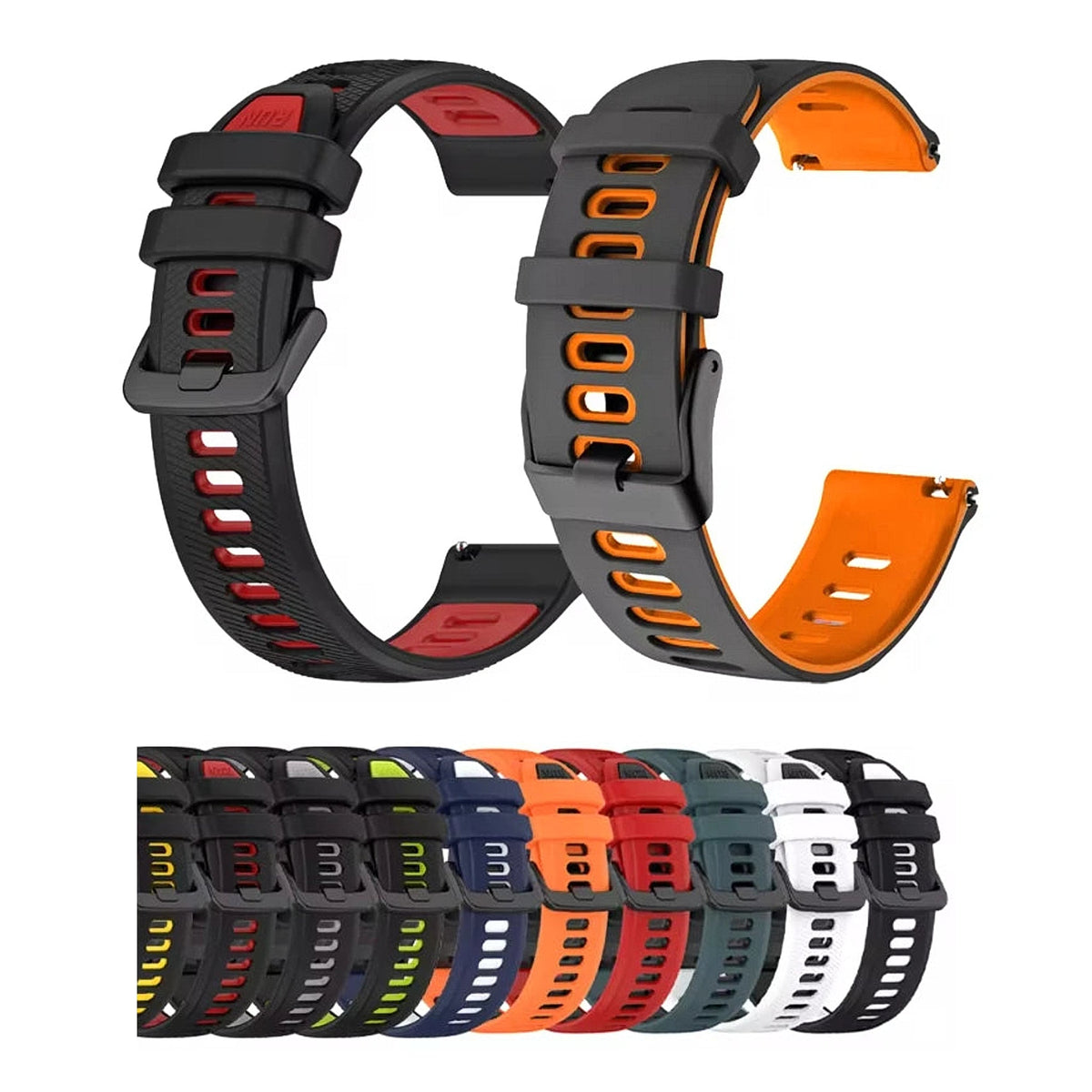 Polar Vantage, Grit X & Ignite Two-Tone Silicone Band, Rectangle Holes