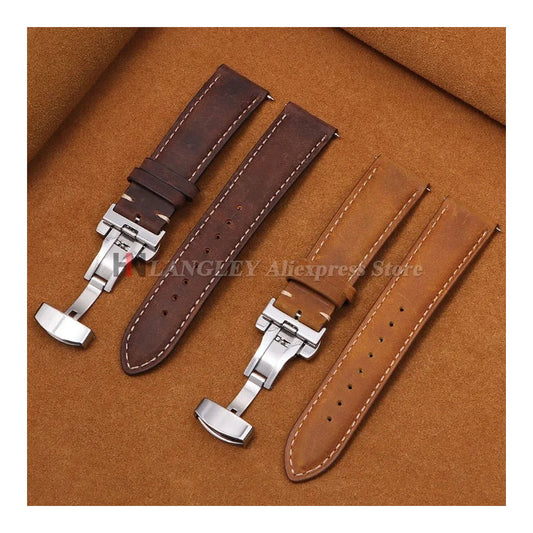 Polar Vantage, Grit X & Ignite Leather Band with Butterfly Clasp