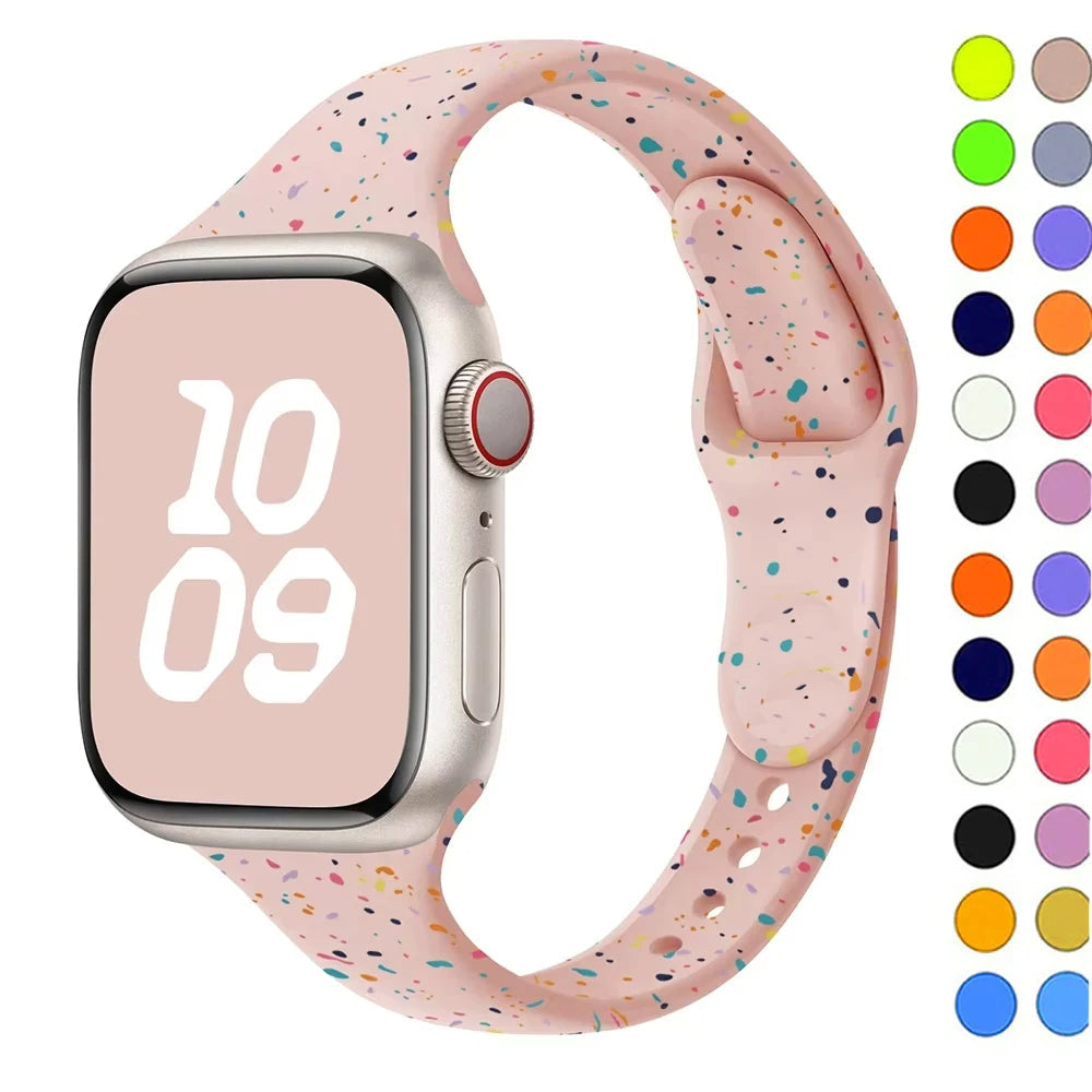 Slim Silicon Apple Watch Band-Strap