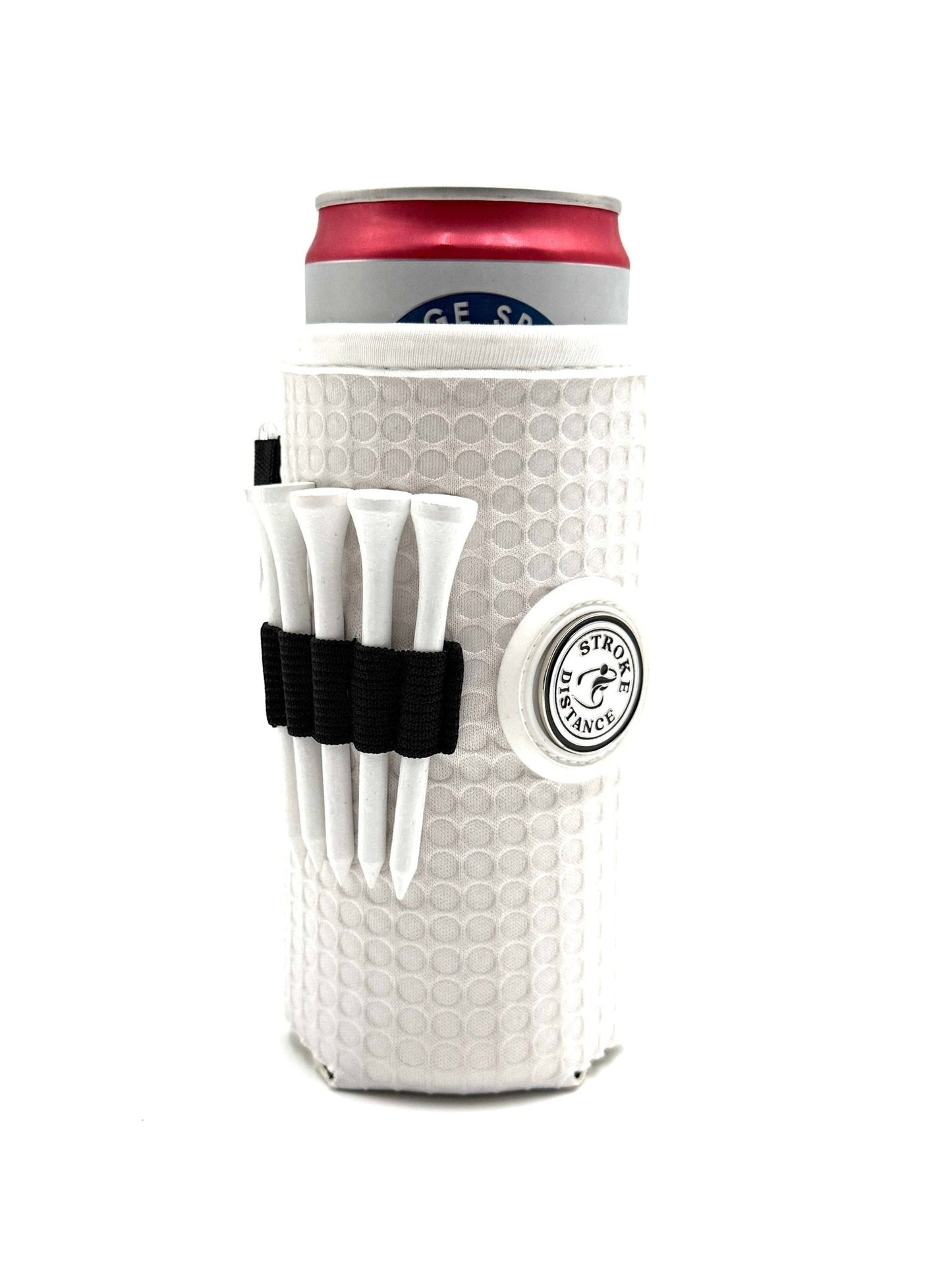 Beverage Caddie 3-in-1 Golf Insulator, Removeable Ball Marker, Bag Clip & Tees Combo