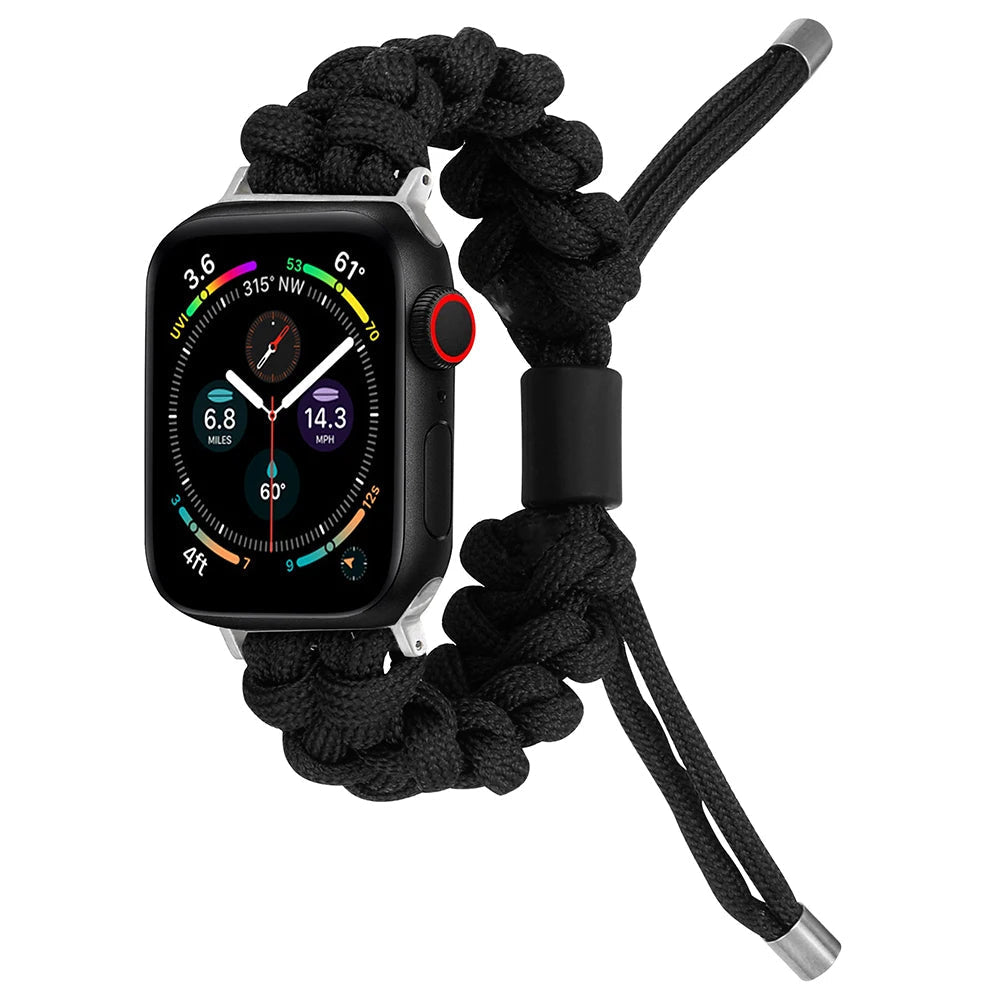 Outdoors Survival Rope Apple Watch Armband Series 11/10/9/8/7/6/5/4/ SE / Ultra 1/2/3