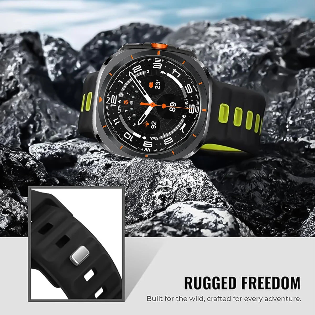 Silicone Samsung Galaxy 7 Ultra Watch Band 47MM