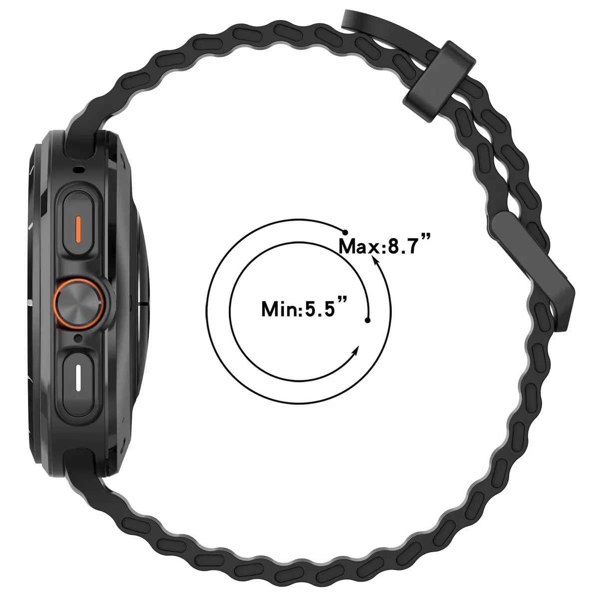 Silicone Samsung Galaxy 7 Ultra Watch Band 47MM