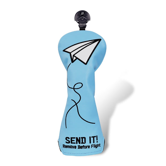 Blue Paper Airplane SEND IT! Headcover