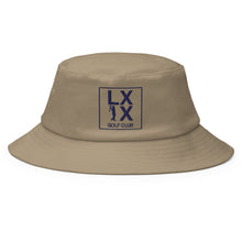 Load image into Gallery viewer, Box Logo Old School Bucket Hat - Navy Logo
