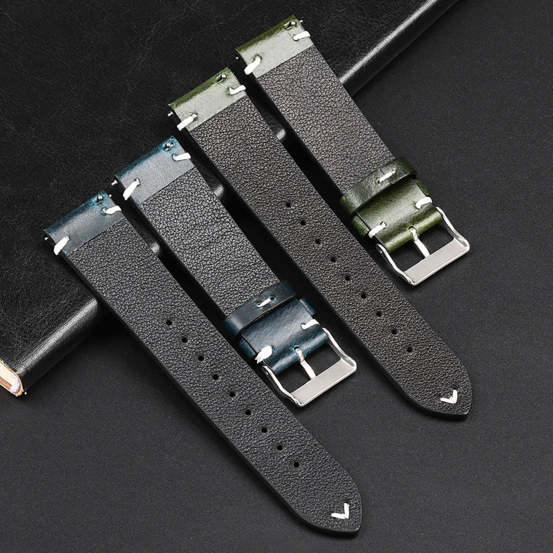 COROS Smartwatch Leather Band Quick Release Retro Oil Wax Calfskin