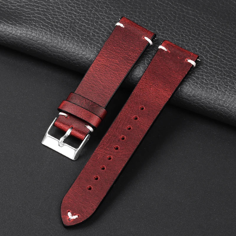 COROS Smartwatch Leather Band Quick Release Retro Oil Wax Calfskin