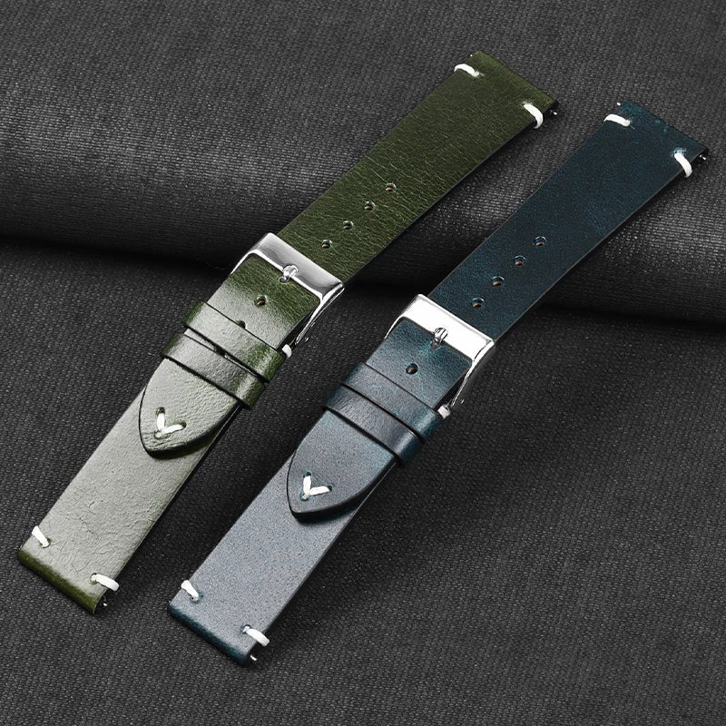 COROS Smartwatch Leather Band Quick Release Retro Oil Wax Calfskin