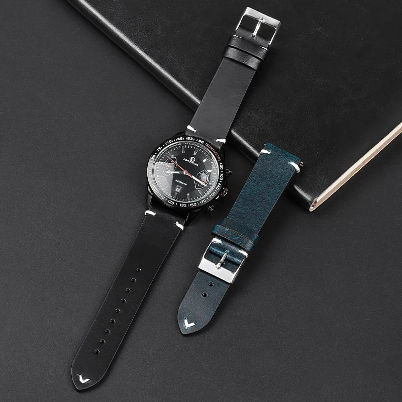 COROS Smartwatch Leather Band Quick Release Retro Oil Wax Calfskin