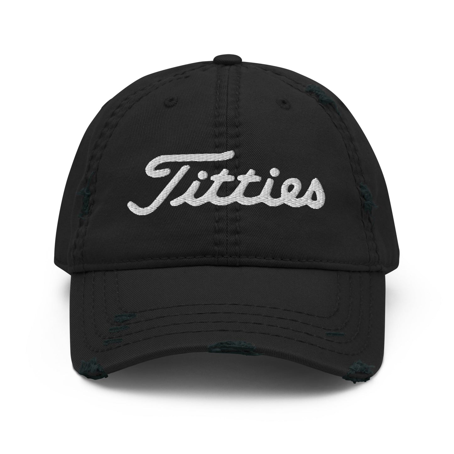 Titties Distressed Baseball Hat