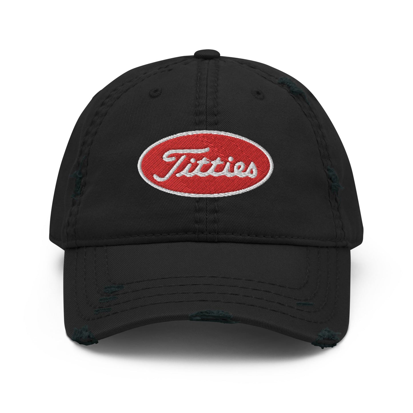 Titties Distressed Baseball Hat