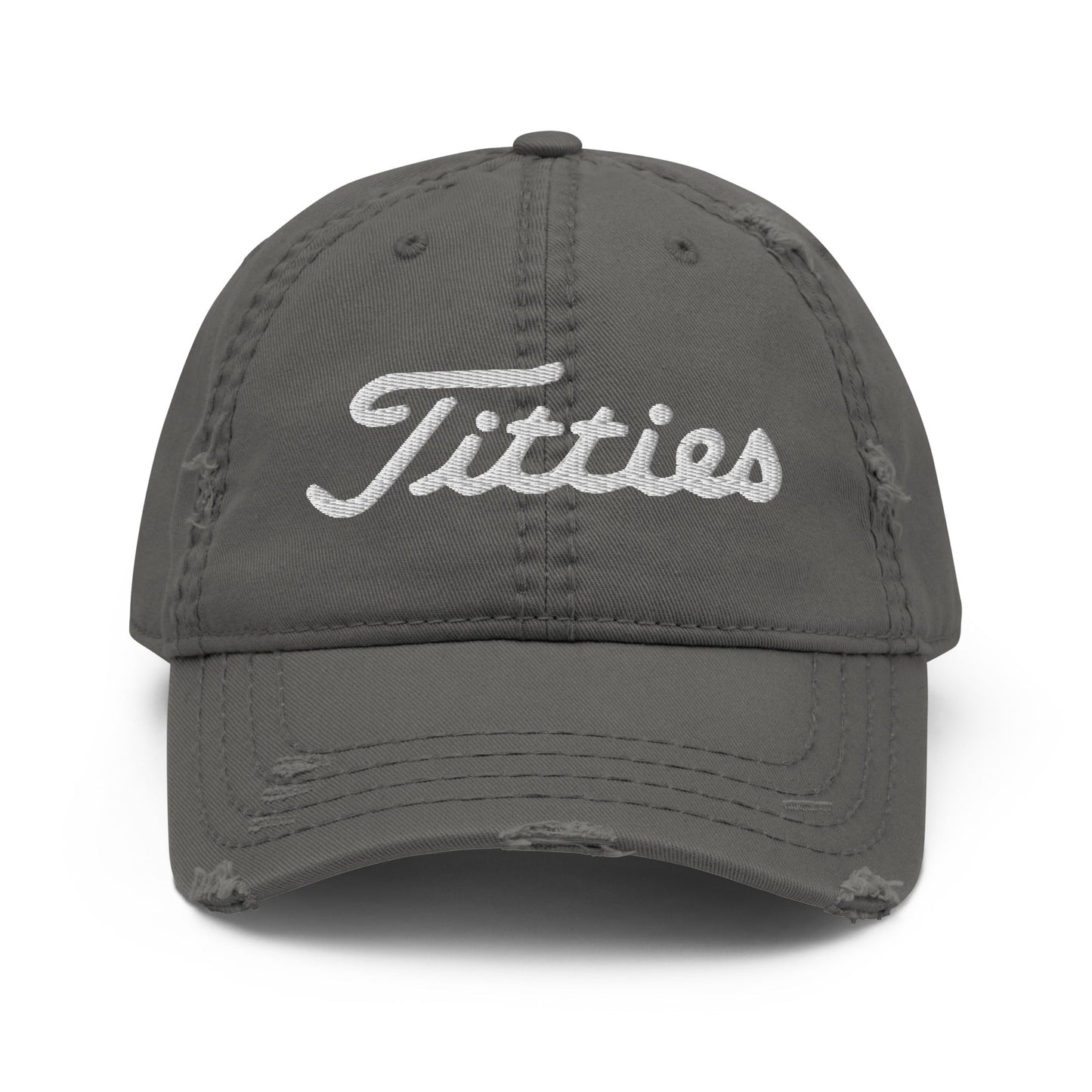 Titties Distressed Baseball Hat