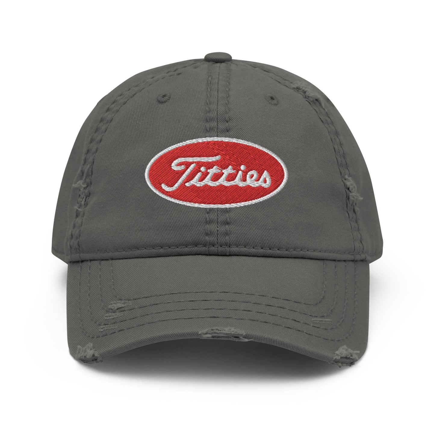 Titties Distressed Baseball Hat
