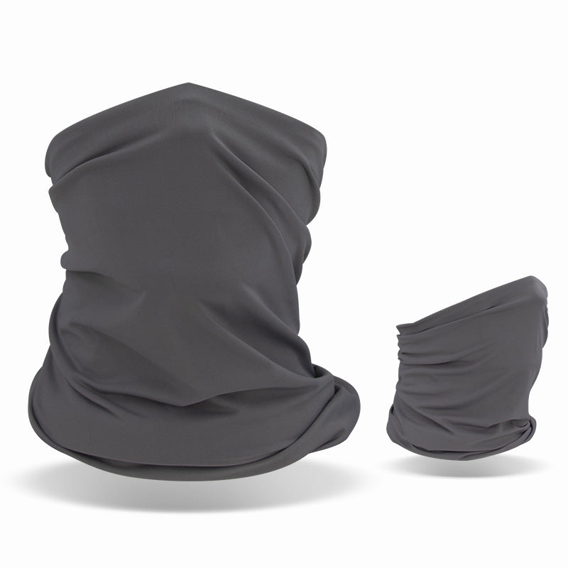 Lightweight spandex neck gaiter with moisture-wicking cooling fabric