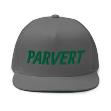 Load image into Gallery viewer, Parvert Flat Bill Cap - Green Logo
