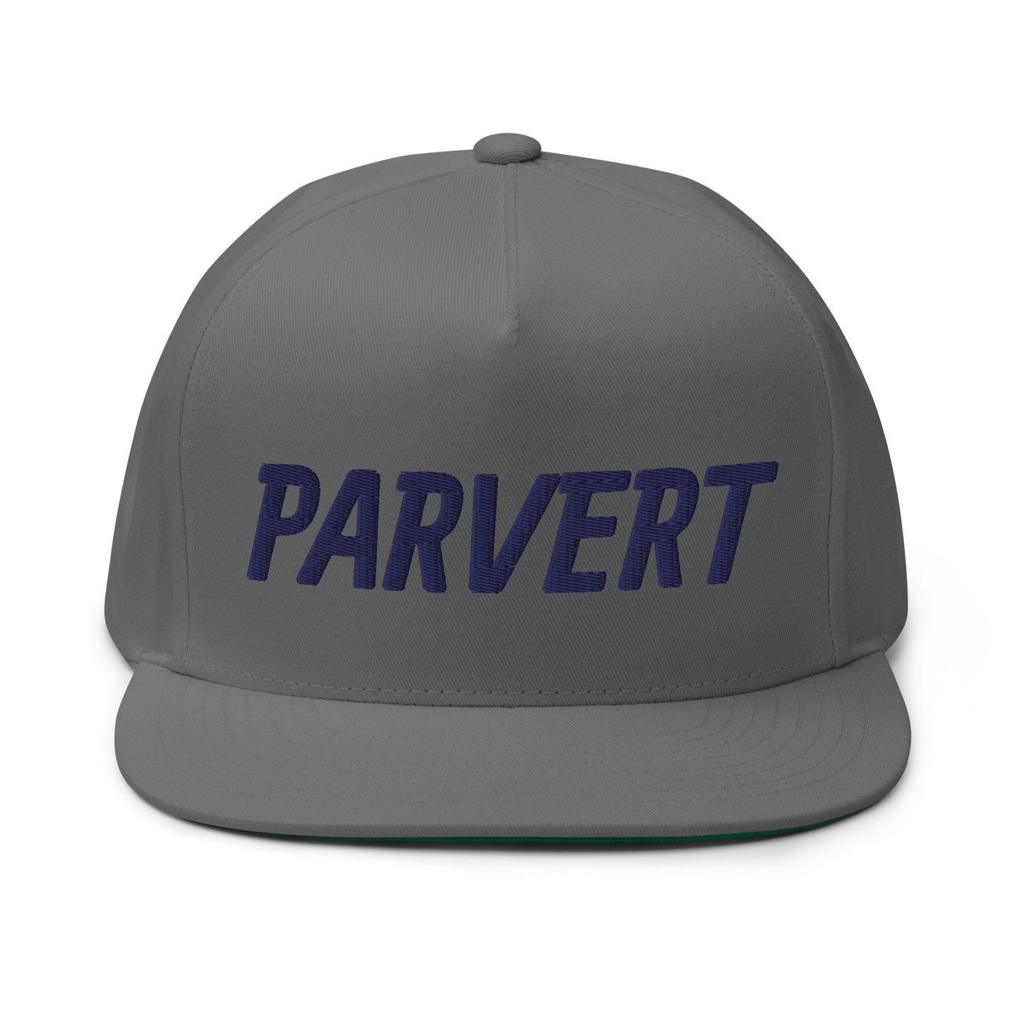 Parvert Flat Bill Cap - Navy Logo