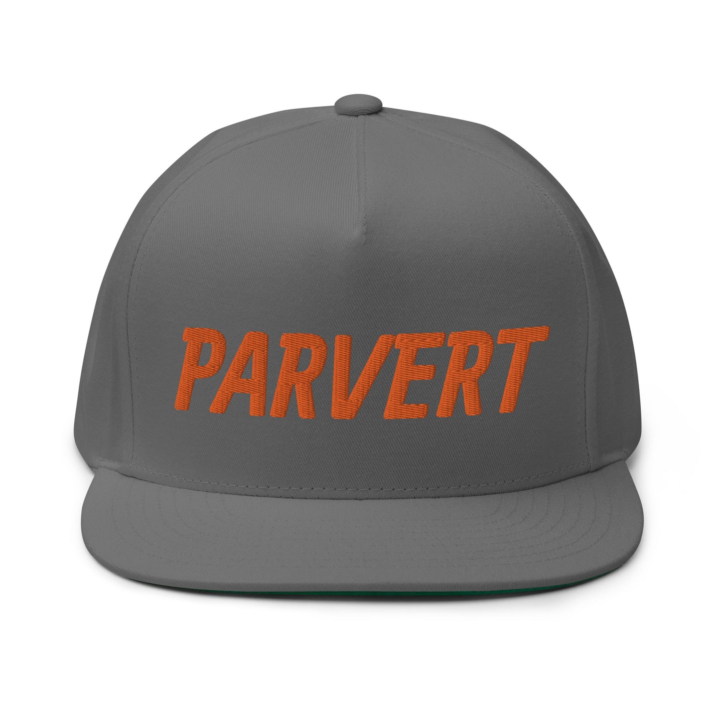 Parvert Flat Bill Cap - Orange Logo