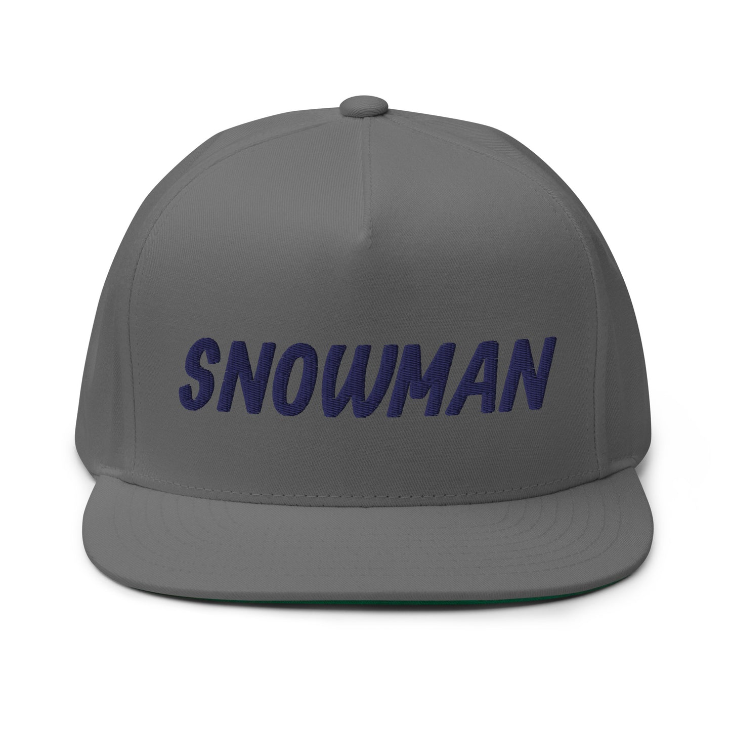 Snowman Flat Bill Cap - Navy Logo