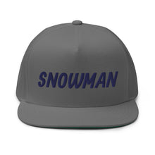 Load image into Gallery viewer, Snowman Flat Bill Cap - Navy Logo
