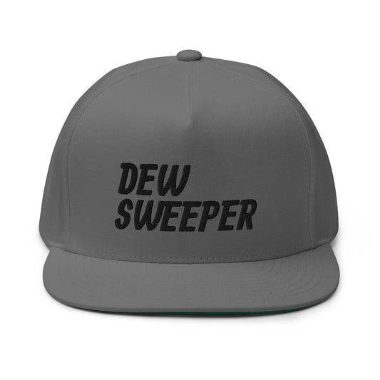 Dew Sweeper Flat Bill Cap - Black Logo