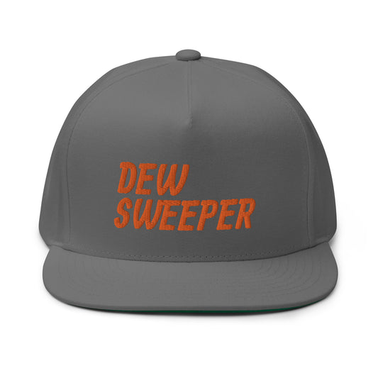 Dew Sweeper Flat Bill Cap - Orange Logo
