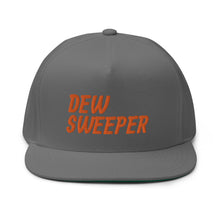 Load image into Gallery viewer, Dew Sweeper Flat Bill Cap - Orange Logo
