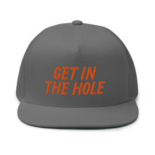 Load image into Gallery viewer, Get in the Hole Flat Bill Cap - Orange Logo
