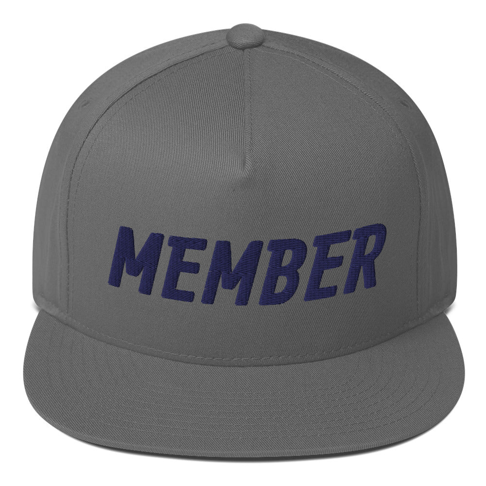 Member Flat Bill Cap - Navy Logo