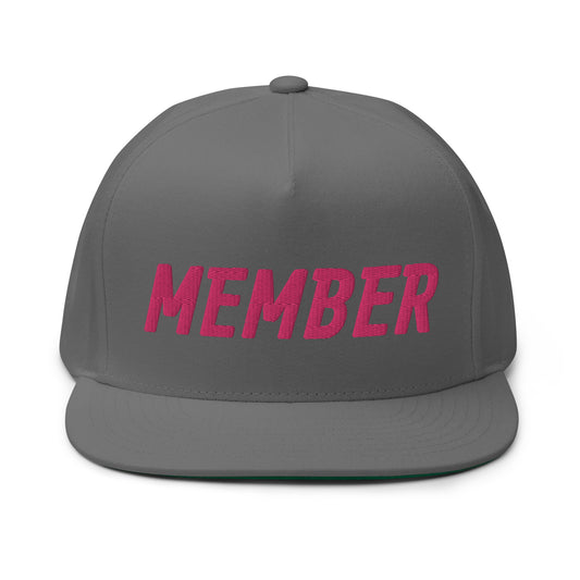 Member Flat Bill Cap - Pink Logo