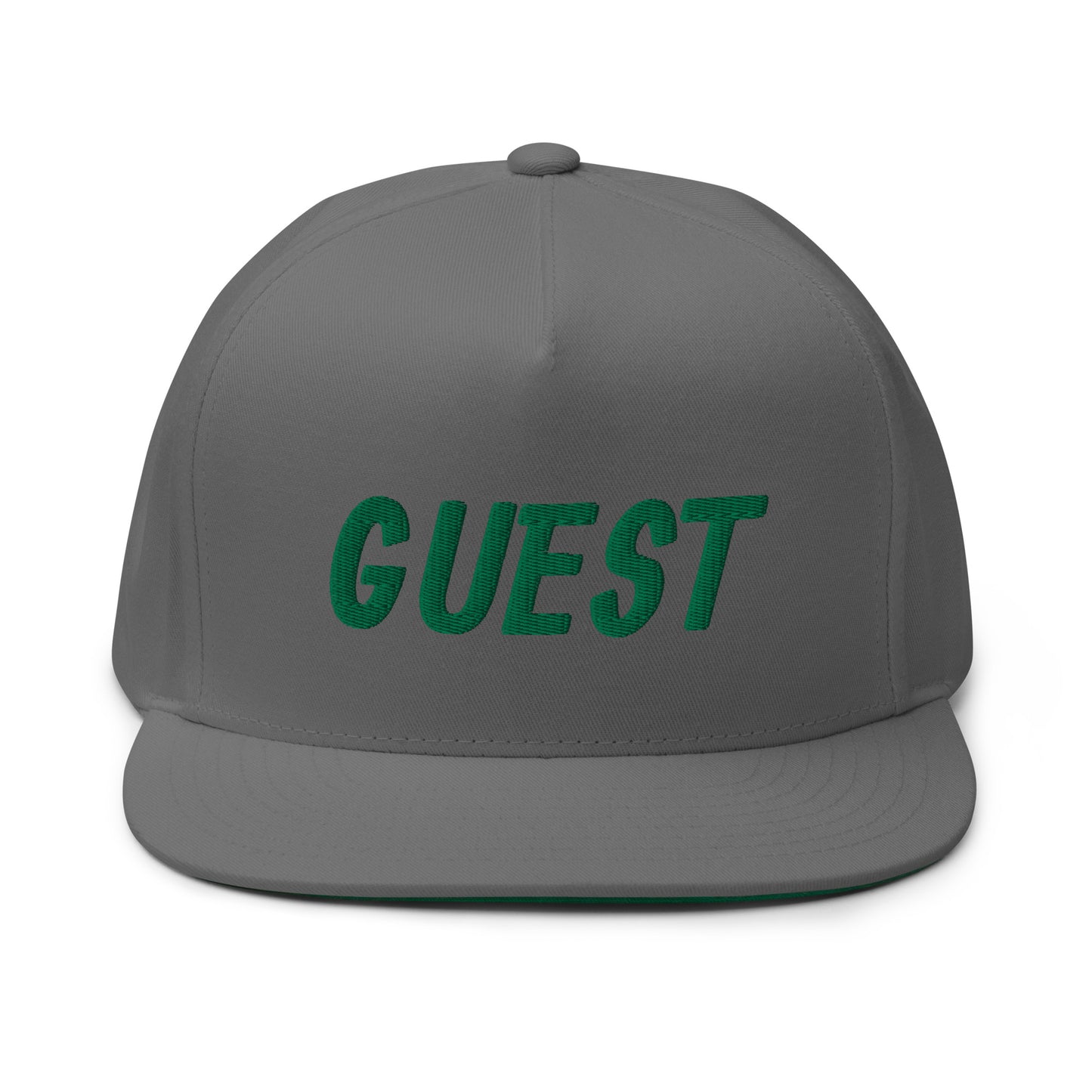 Guest Flat Bill Cap - Green Logo