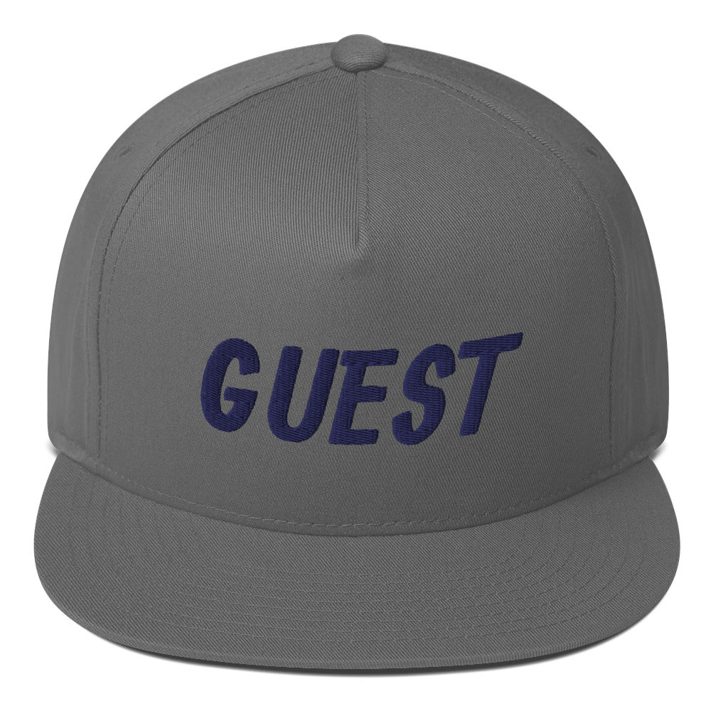 Guest Flat Bill Cap - Navy Logo