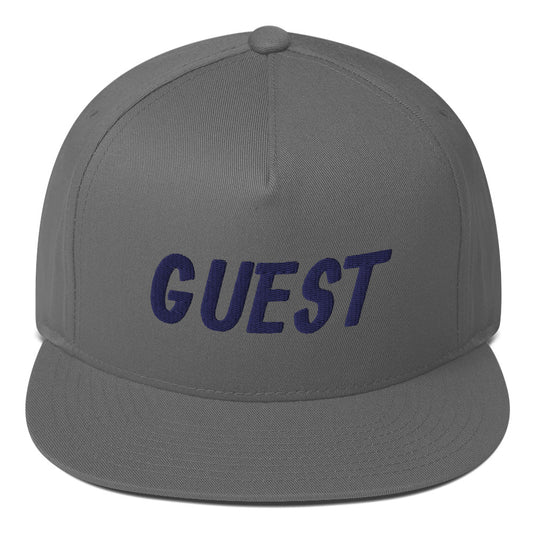 Guest Flat Bill Cap - Navy Logo
