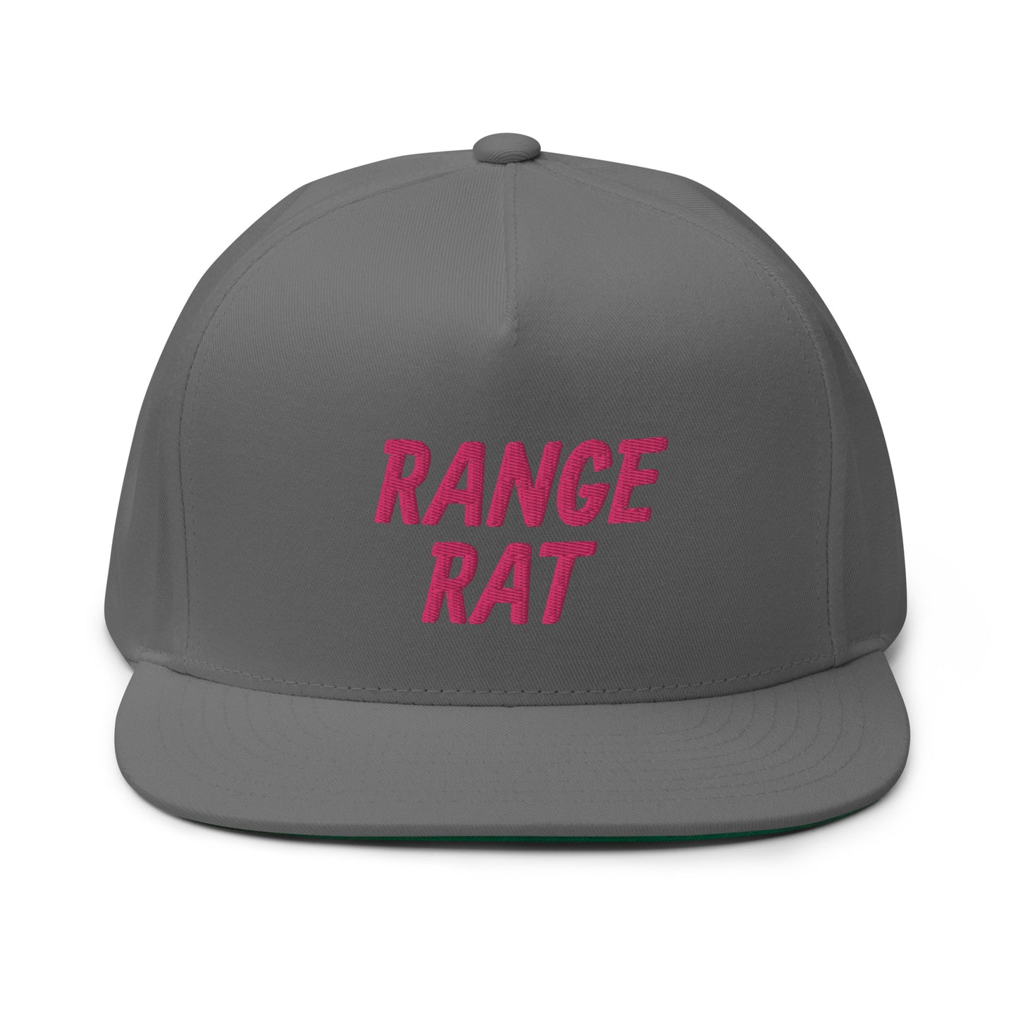 Range Rat Flat Bill Cap - Pink Logo