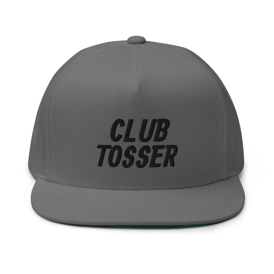 Club Tosser Flat Bill Cap - Black Logo