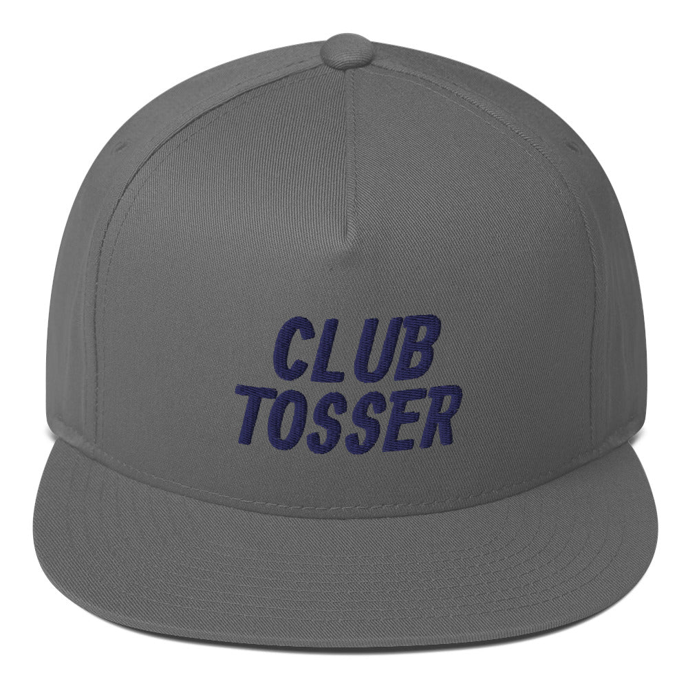 Club Tosser Flat Bill Cap - Navy Logo