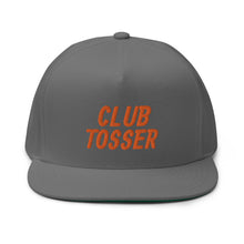 Load image into Gallery viewer, Club Tosser Flat Bill Cap - Orange Logo
