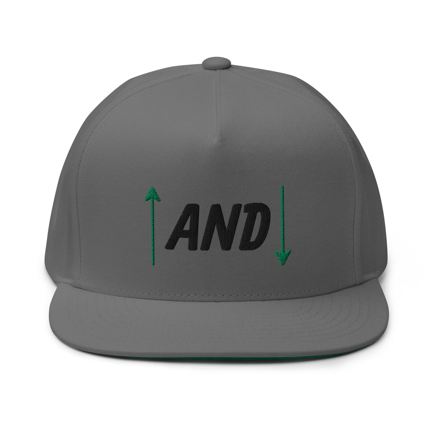 Up and Down Flat Bill Cap - Black Logo