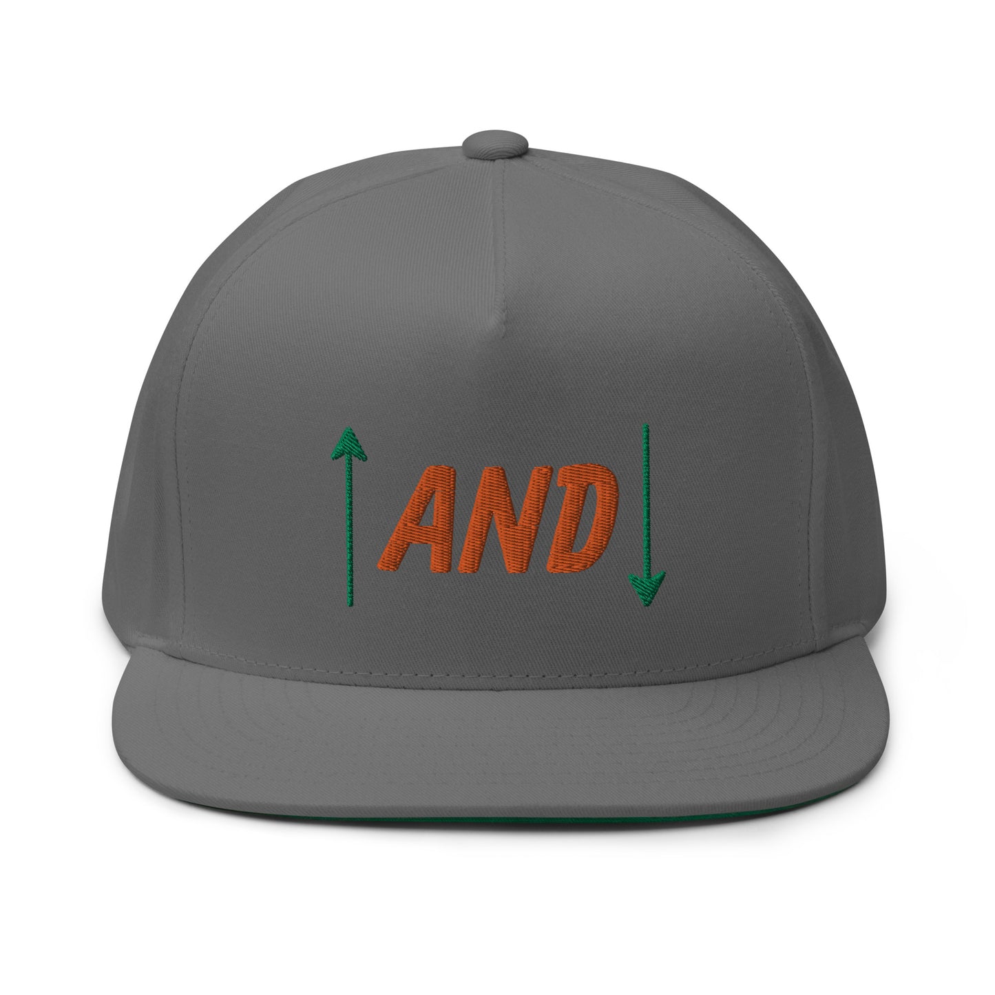 Up and Down Flat Bill Cap - Orange Logo