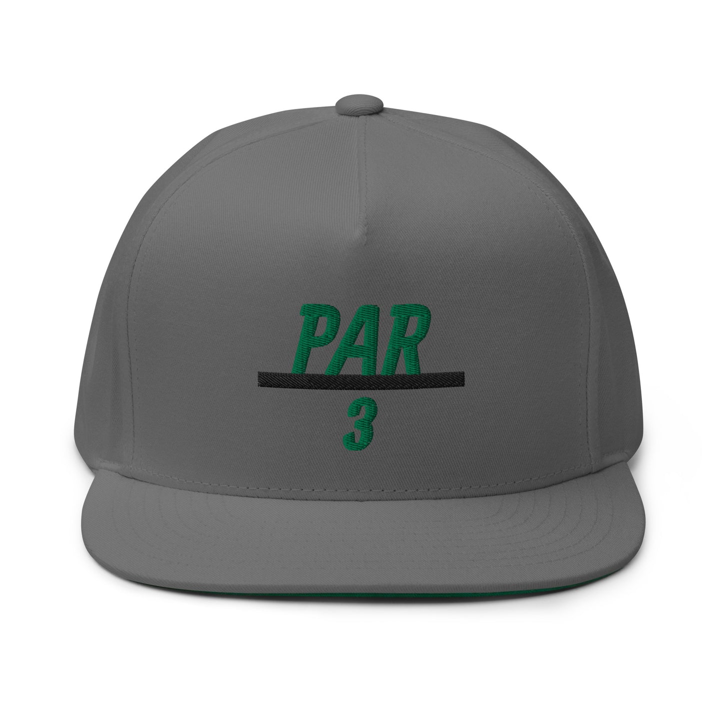 3 Under Par Flat Bill Cap - Green Logo