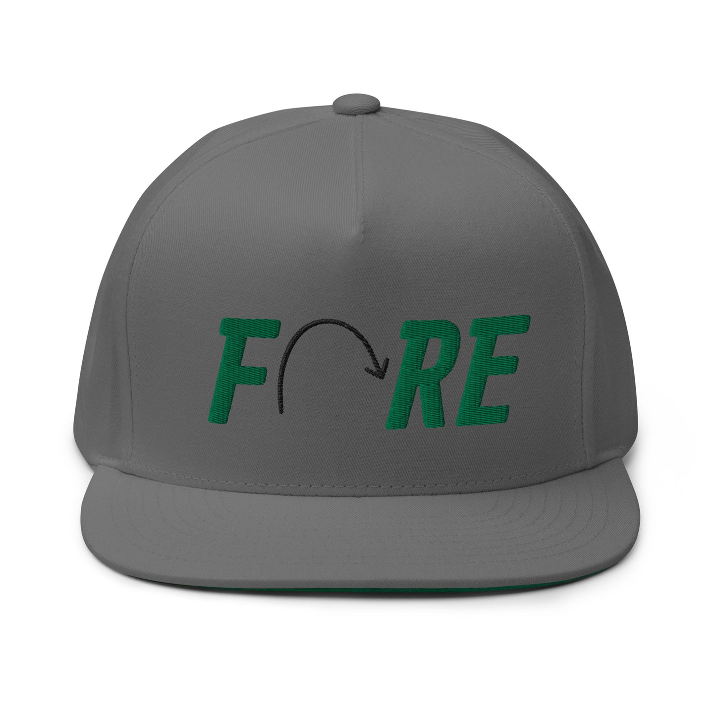 FORE Flat Bill Cap - Green Logo