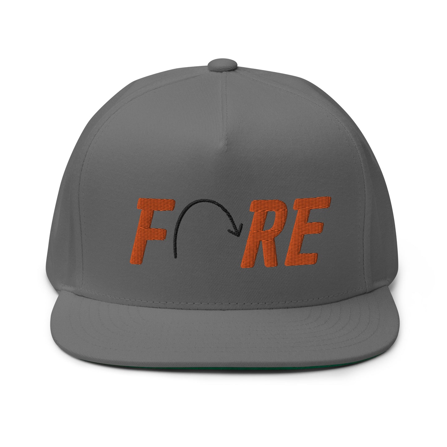 FORE Flat Bill Cap - Orange Logo