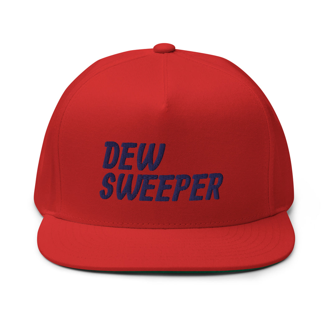 Dew Sweeper Flat Bill Cap - Navy Logo