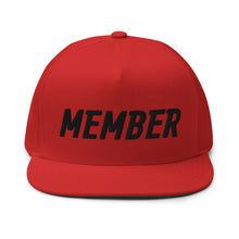 Load image into Gallery viewer, Member Flat Bill Cap - Black Logo
