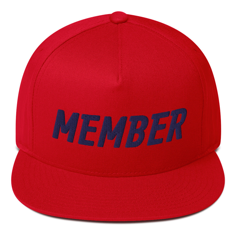 Member Flat Bill Cap - Navy Logo