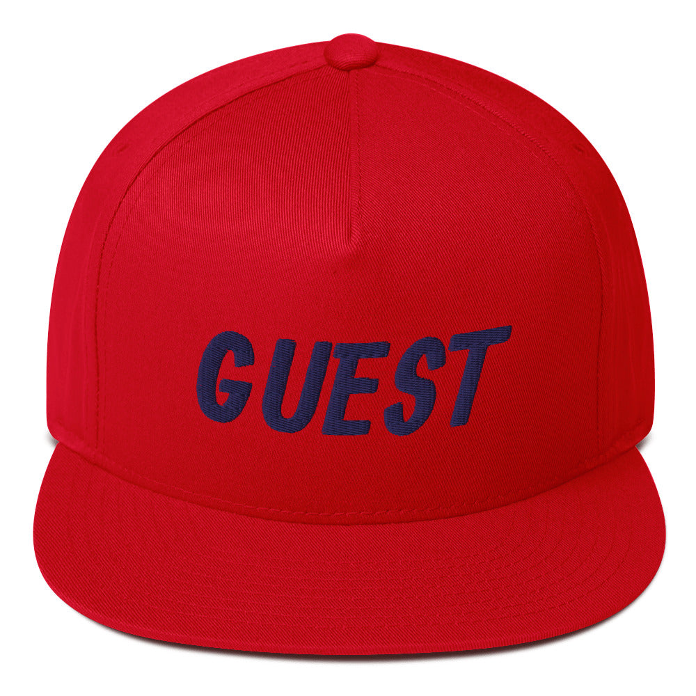 Guest Flat Bill Cap - Navy Logo