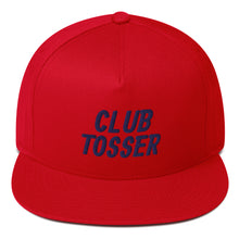 Load image into Gallery viewer, Club Tosser Flat Bill Cap - Navy Logo
