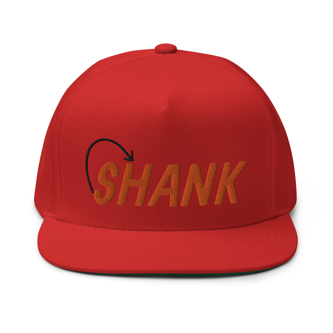 Shank Flat Bill Cap - Orange Logo