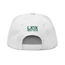 Load image into Gallery viewer, Snowman Flat Bill Cap - Green Logo
