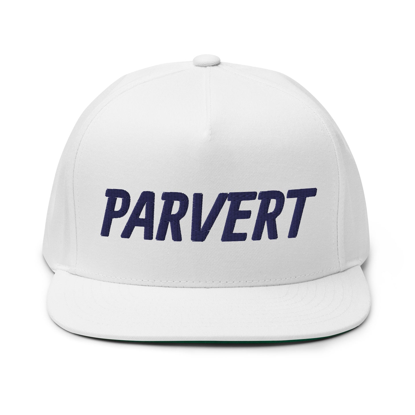 Parvert Flat Bill Cap - Navy Logo